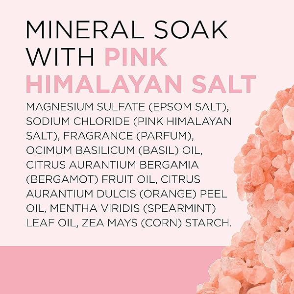 DR TEAL’S EPSOM SALT MAGNESIUM SOAK, RESTORE & REPLENISH WITH PINK HIMALAYAN SALT, 3 LBS