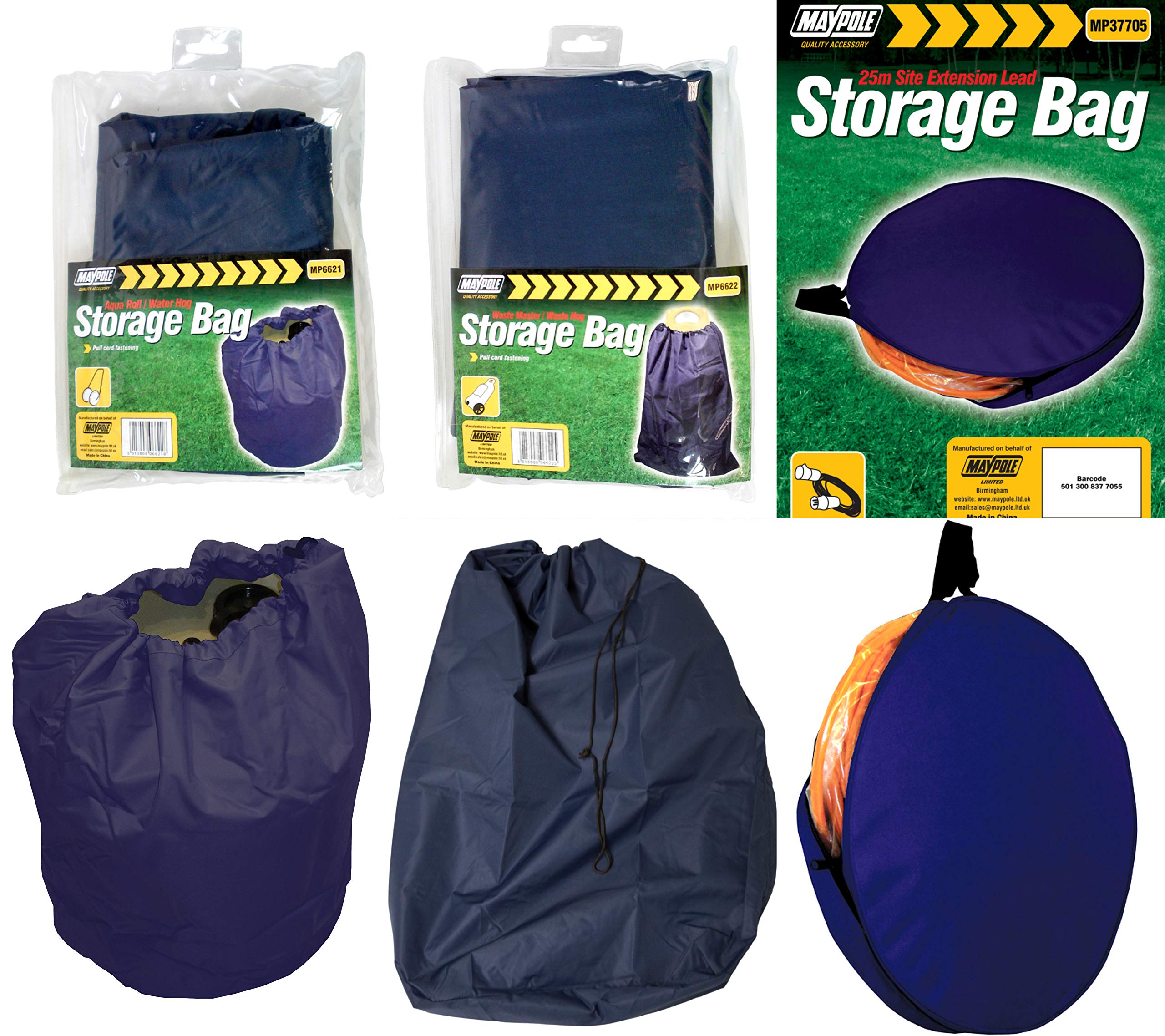 BITS4REASONS Maypole New Model 3 X Bag Bundle MP6621 MP6622 MP37705 - Aquaroll/Water Hog, Waste Master/Wastehog, 25M Site Lead Storage Bags - Keep Your Essentials Tidy