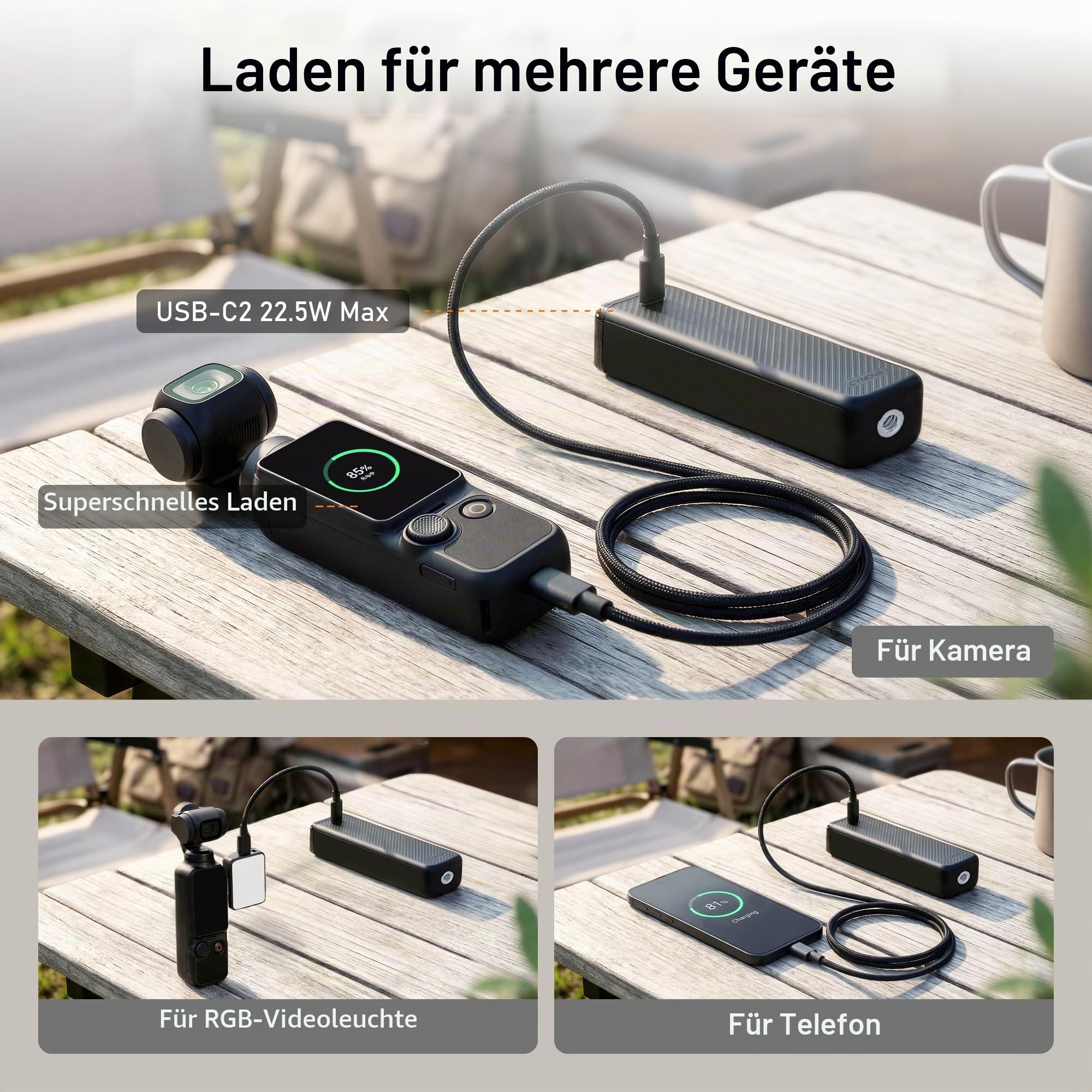 CYNOVA Osmo Pocket 4P Akkugriff für DJI Osmo Pocket 4P 7