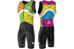 SLS3 Triathlon Suits Mens - Premium Trisuit Triathlon Men - Sleeveless, Quick Drying Tri Kit with Large Back Pocket