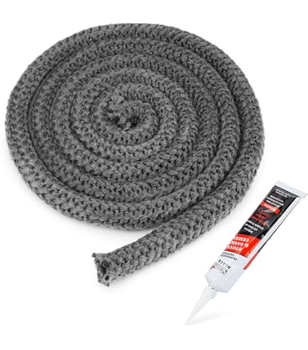 SAVITA Fireplace Seal Rope 0.4inch X 13ft, Sturdy Graphite
