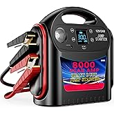 8000A 12V/24V Jump Starter for Large Gas & Diesel Engines, Heavy-Duty Portable Battery Booster Pack for Trucks, RVs & Commerc