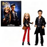Monster High Skullector Buffy &amp; Angel Dolls, Buffy The Vampire Slayer Collectible 2-Pack with Faux Leather Clothes, Accessories Like Stake &amp; Crossbow​​ ​(Amazon Exclusive)