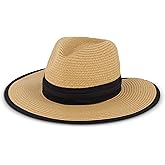 Nicole Miller New York Womens Straw Sun Hat Womens Wide Brimed Floppy Hat Pool Travel Foldable Hats for Women Packable