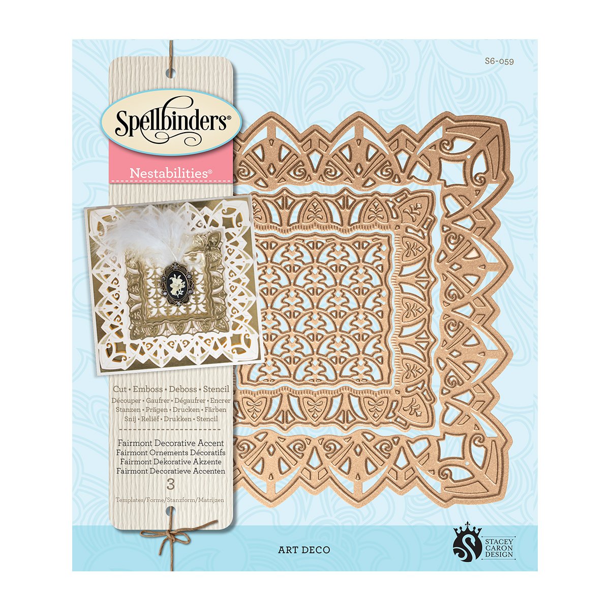 Spellbinders S6059 Nestabilities Fairmont Decorative Accent Etched