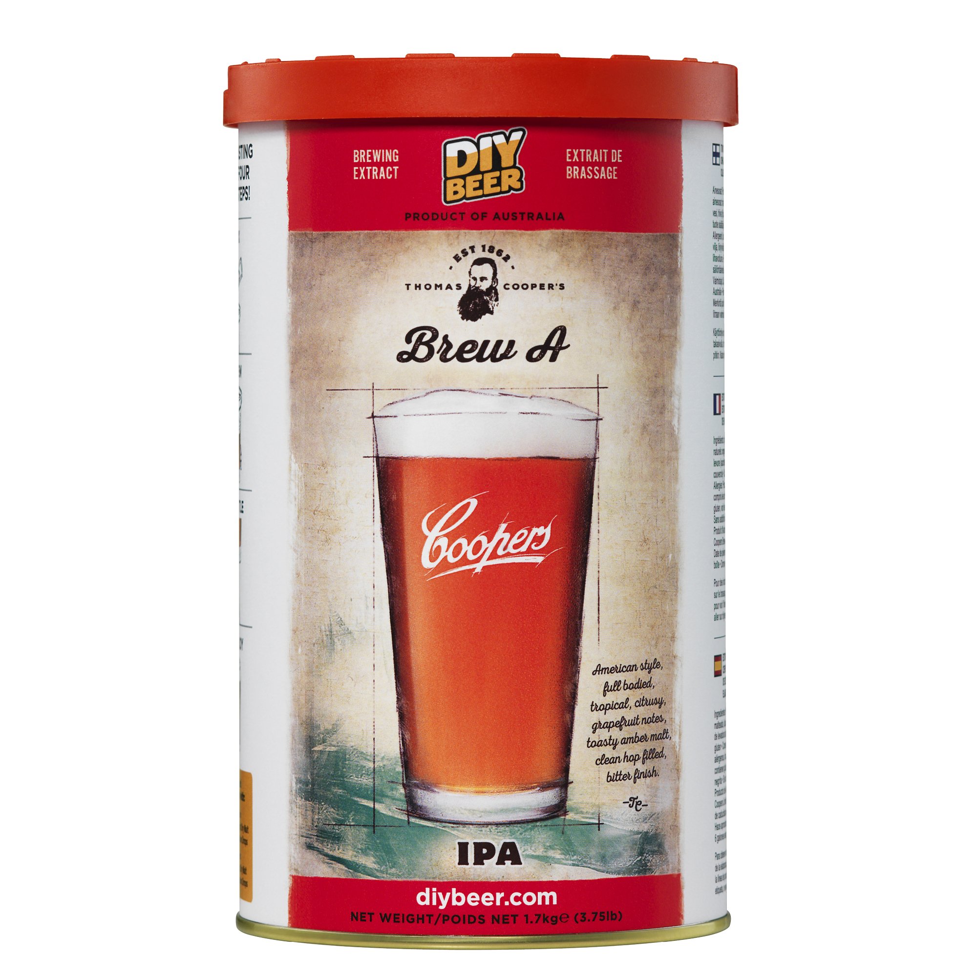Coopers DIY Beer Thomas Coopers Brew A IPA Homebrewing Craft Beer Brewing Extract