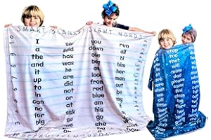 BIRDYBOUTIQUE.COM Birdy Boutique - Double Sided Learning Blanket® - Sight Words (Dolch & Fry List) Teach Over 150 Words - Cozy Soft Minky - Great for Early Readers, Homeschoolers, PreK, Kindergarten - 50" X 60"