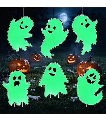Amazon.com : Halloween Decorations Outdoor Glow in the Dark: Large