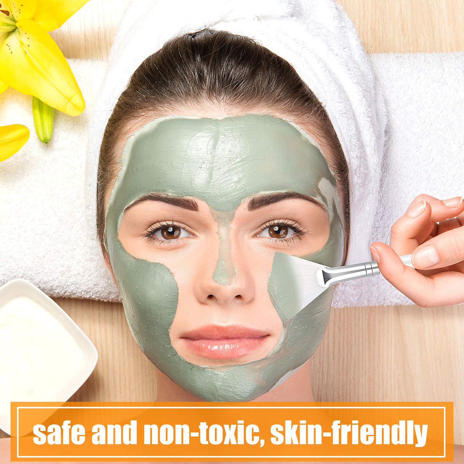 14 Pieces Fan Mask Brushes Facial Mask Applicator Brush Soft Fan Brushes Acid Applicator Brush Cosmetic Makeup Applicator Tools for Mud Mask Cream: Beauty