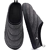 RockDove Men’s Trail-Therm Quilted Memory Foam Slippers for Camping and Indoor Outdoor Adventures with Anti-Slip Rubber Sole