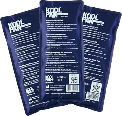 Koolpak Hot Cold Gel Packs 12x29cm Pack of 3 Reusable Microwaveable