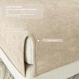 LINGKY Herringbone Chenille Sofa Cover 1 2 3 Seater Non-Slip Beige 70x150cm view 6
