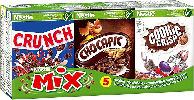 Nestlé Mix Cereal - Paquete de 6 Estuches de Varios Sabores 190 g ...