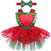 AWIBMK Baby Girls 1st 2nd Birthday Outfit Sequin Tulle Ruffle Sleeveless Backless Princess Party Tutu Dress with Headband