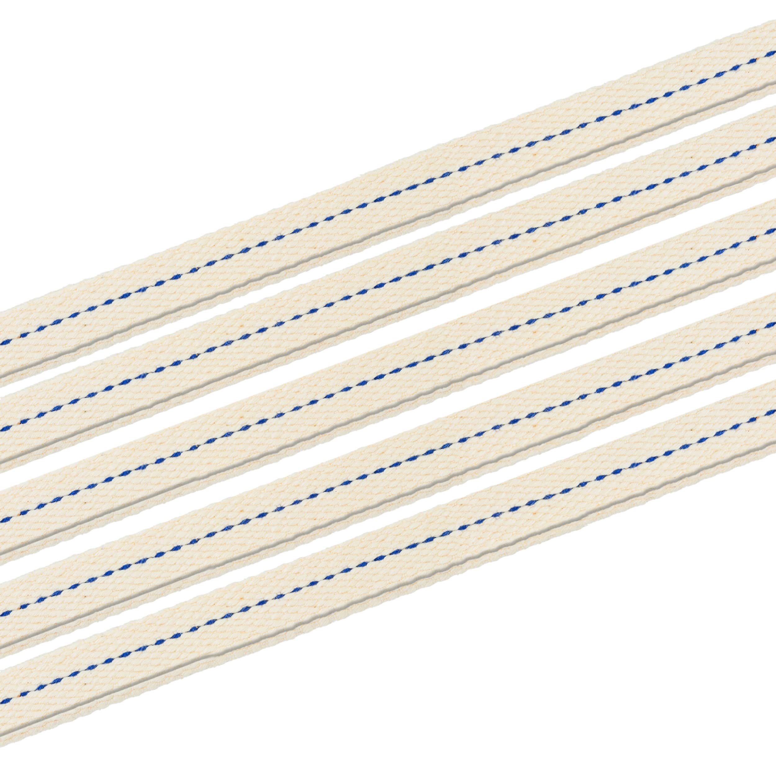 10 X 12cm 100% Natural Cotton Lamp Wick 10mm Flat Strand Wick for Oil Burner Oil Lamp with Cleaned Petroleum