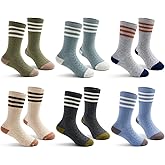 Zestonie Boys Cotton Crew Socks Kids Seamless Dress Cartoon Socks for Boys 6 Pairs