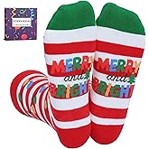 YEXIPO Funny Christmas Socks For Men Women Crew Socks Unisex Novelty Christmas Gifts