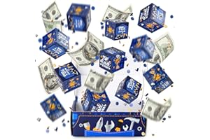 Sinasasspel Father’s Day Money Box for Cash Gift Explosion Gift Box for Dad Grandpa Daddy Papa Exploding Money Gift Box Pop-up Boxes with Blue Confetti Novel Present Ideas