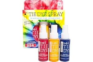 S·E·I S.E.I. Primary Tie Dye Kit 3 Pack: Pre-Mixed Spray Tie Dye Kit, Easy-to-Use, Non-Toxic Fabric Dye in Red, Yellow, and Blue, Shake and Spray