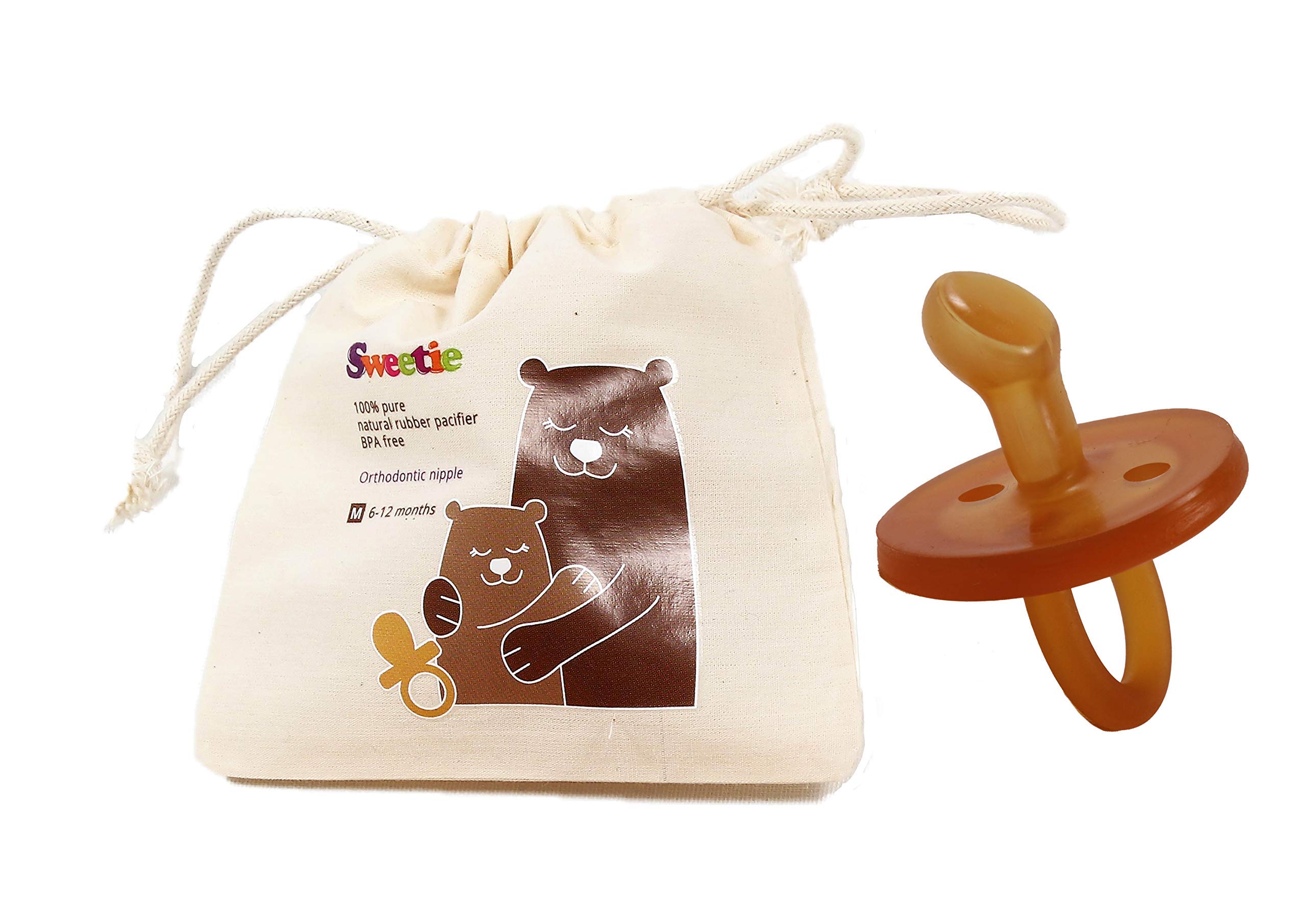 SWEETIE RUBBER ORTHODONTIC PACIFIER 1 Count (6-12 medium)
