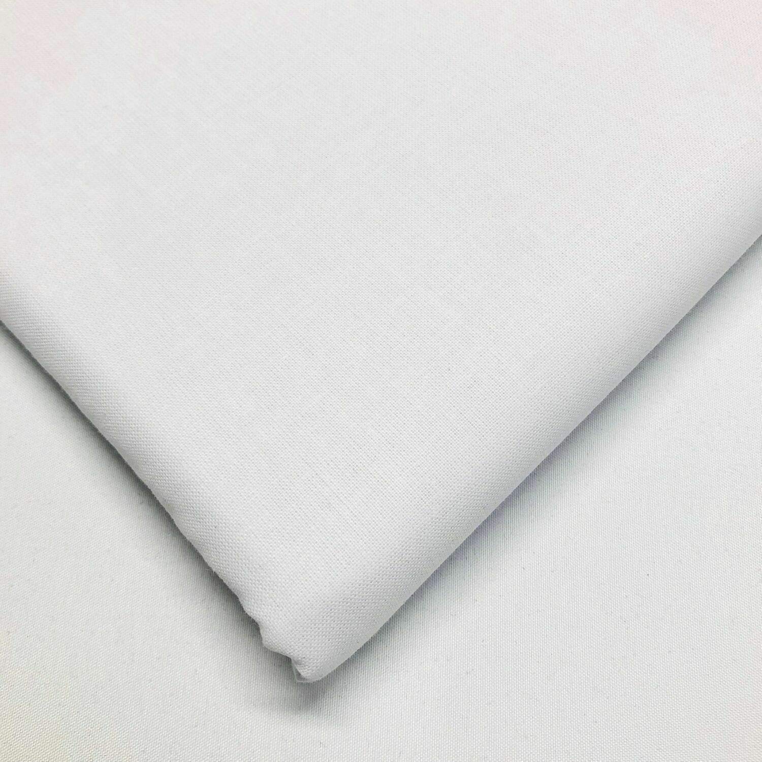Cotton Calico Canvas Natural *New* 25 Color Craft Patchwork Fabric Material 58" (White, 2 Meter) — image 1