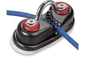 GANGUOLA Cam Cleat, Rope Cleat, Ball Bearing Fast Entry Cam Cleat for Line Sizes Upto 5/8-Inch, Aluminum, Sailing Sailboat Kayak Canoe Dinghy Accessories