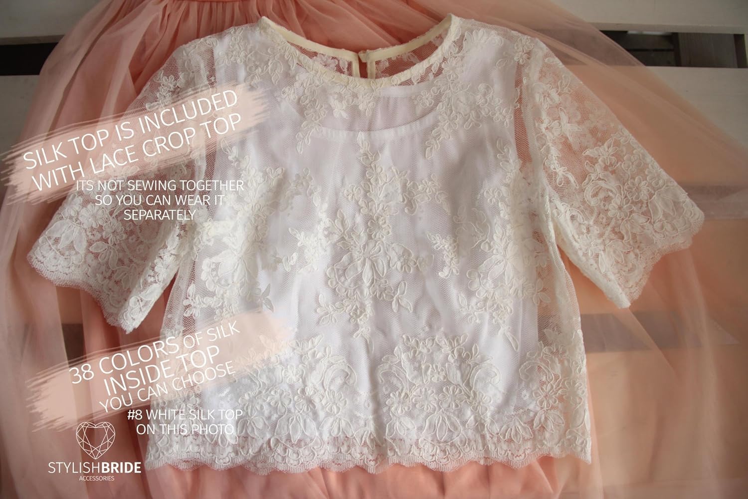 crop top and skirt bridesmaid dress