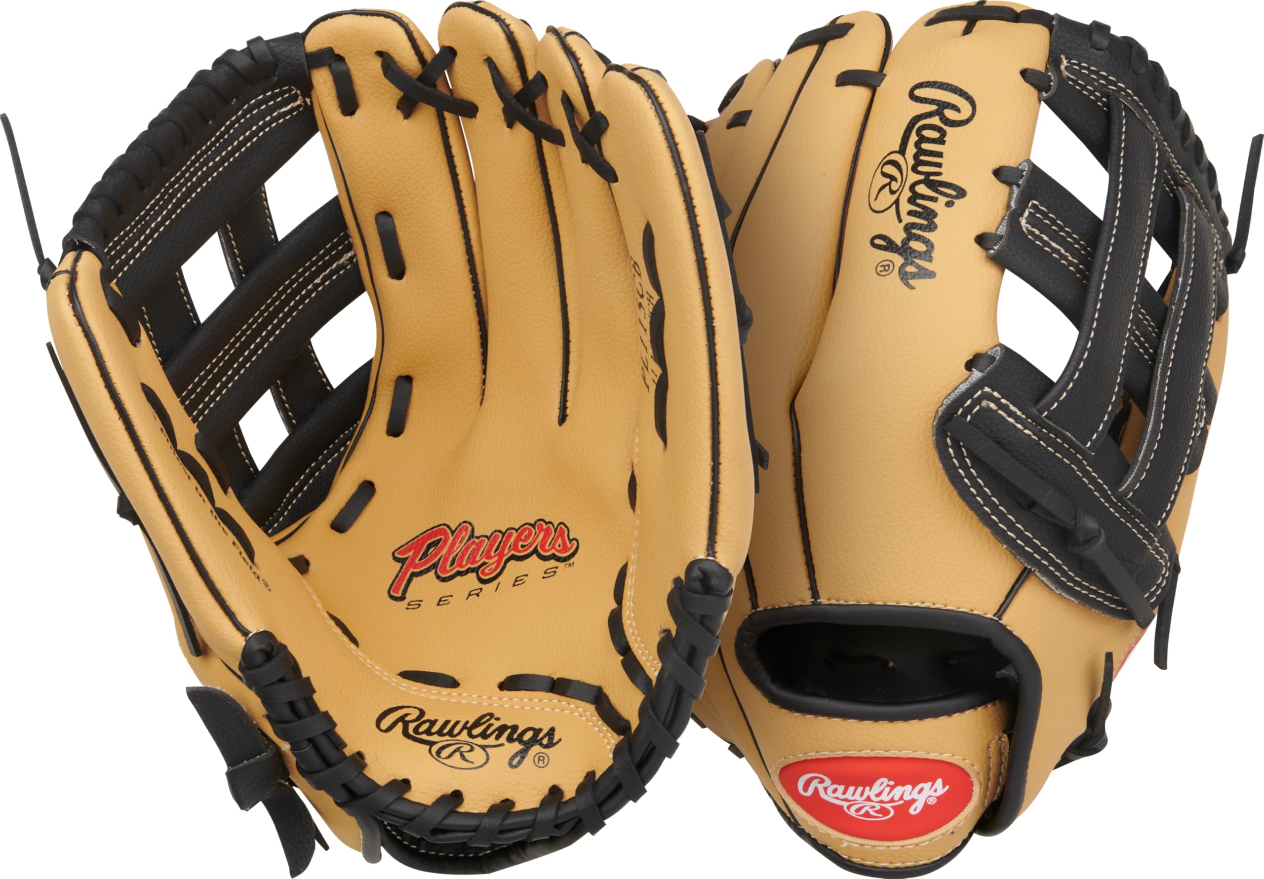 Rawlings | Player's Series Youth Baseball Glove | 11.5" | Right Hand Throw | Camel/Black
