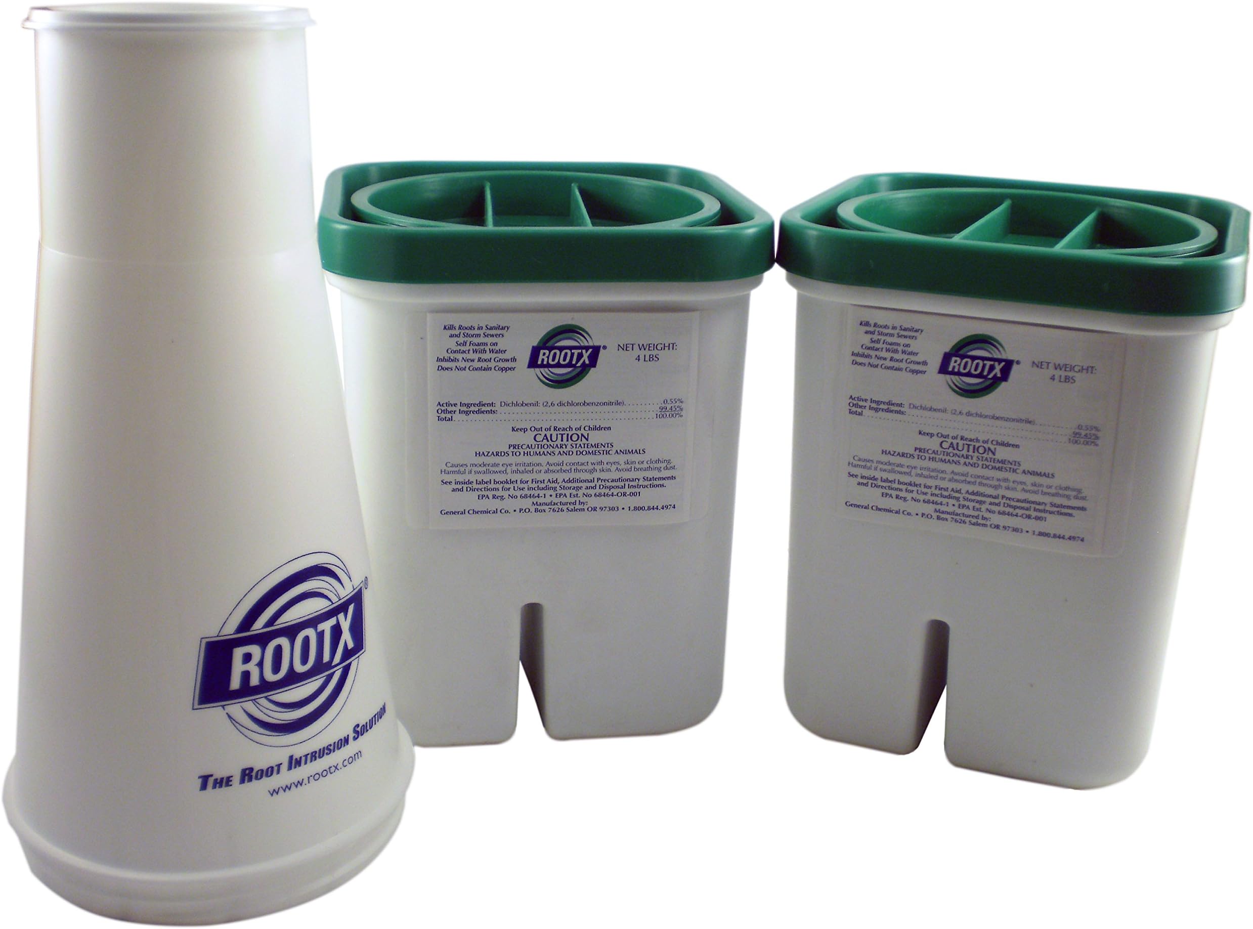ROOTX - The Root Intrusion Solution Kit - Two 4 Pound Containers Plus Funnel - Bundle 3 Items