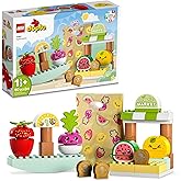 LEGO DUPLO My First Organic Market 10983, Fruit and Vegetables Toy Food Set, Learn Numbers, Stacking Educational Toys for Tod
