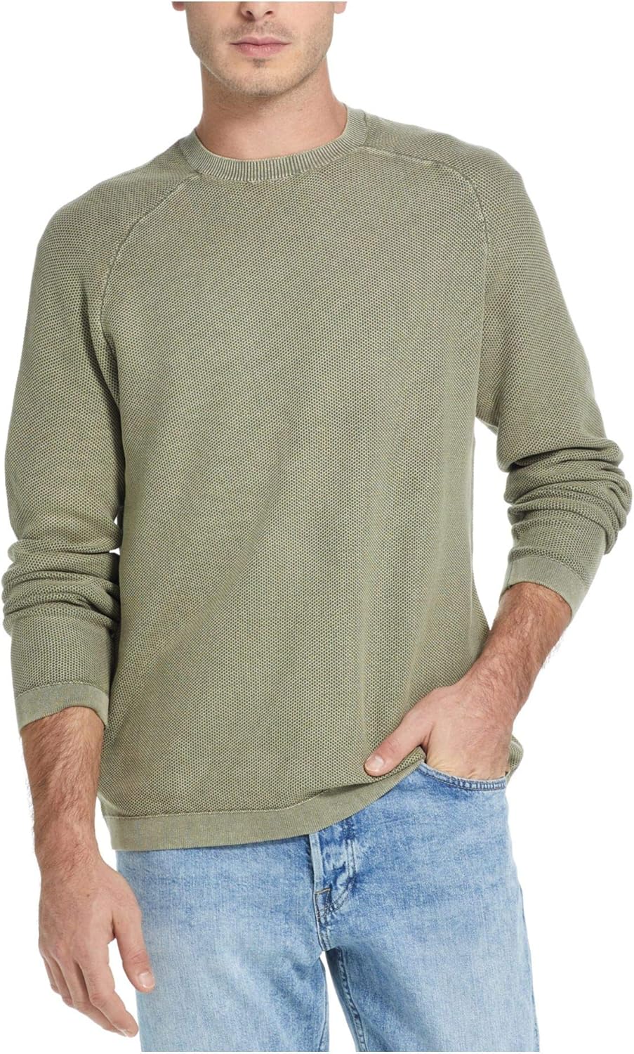 Weatherproof Vintage Mens Green Crew Neck Pullover S at Amazon Men’s