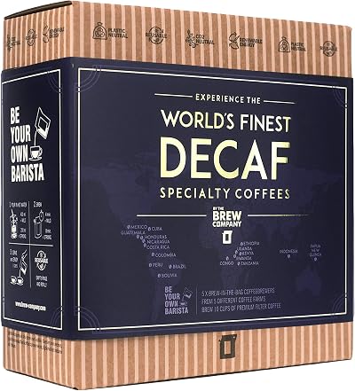 GROWER'S CUP Decaf Coffee Gift Set Five World Coffees Organic Fairtrade