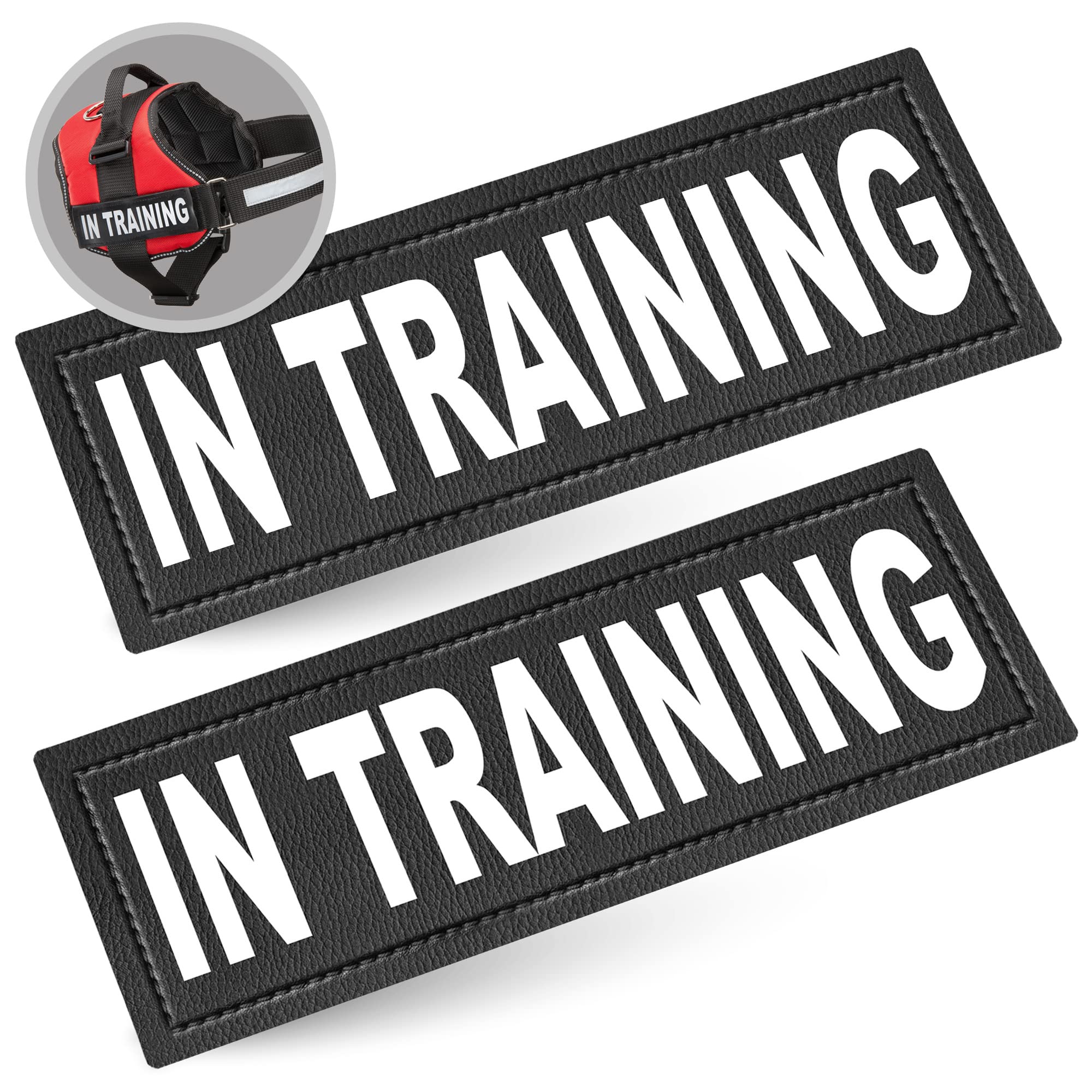 Industrial Puppy in Training Dog Patch with Hook Back and Reflective Lettering - Service Dog in Training Patch Tag for Service Vest in for Working