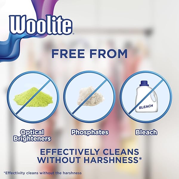 WOOLITE DARKS DEFENSE LIQUID LAUNDRY DETERGENT, 33 LOADS, 50 FL OZ, REGULAR & HE WASHERS, PACKAGING MAY VARY