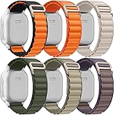 6 Pack Alpine Loop Bands Compatible with Apple Watch Ultra 3 2 1 Band 49mm 46mm 45mm 44mm Men Women；Soft Sport Loop Bands Replacement Strap for iWatch Ultra 3&2&1 Series 11 10 9 8 7 SE 6 5 4