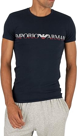 emporio armani logo crew t shirt
