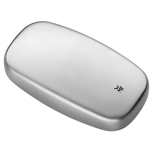 WMF Gourmet Anti-Geruchseife, Edelstahlseife, Edelstahl Cromargan mattiert, 9x5x2 cm