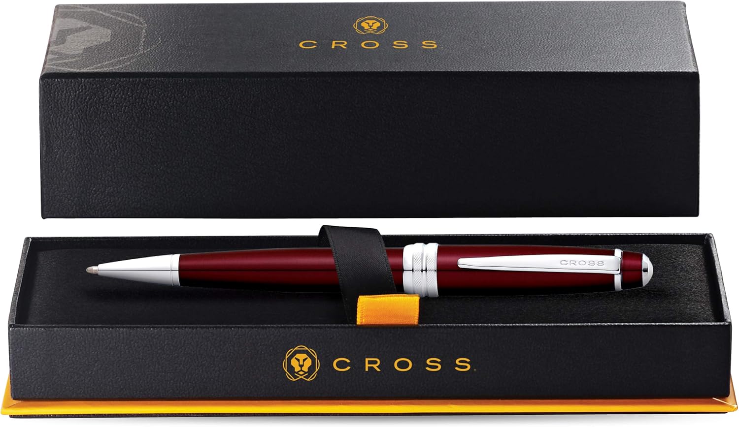 Cross Bailey Red Lacquer w/Polished Chrome Appointments Ballpoint Pen Item# AT0452-8 - Image 3