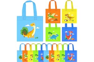 BANBALLON 20 Pack Dinosaur Party Favor Bags Animal Birthday Party Decorations Return Gifts for Kids Birthday with 5 Style Dinosaurs for Candy Treat Goodies Gift Bags Boys Kids Dino Theme Party Supplies (BOY)