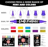 Chalkola Liquid Chalk Pens 10 Pack Gold Silver 1mm Tip Extra Fine view 2