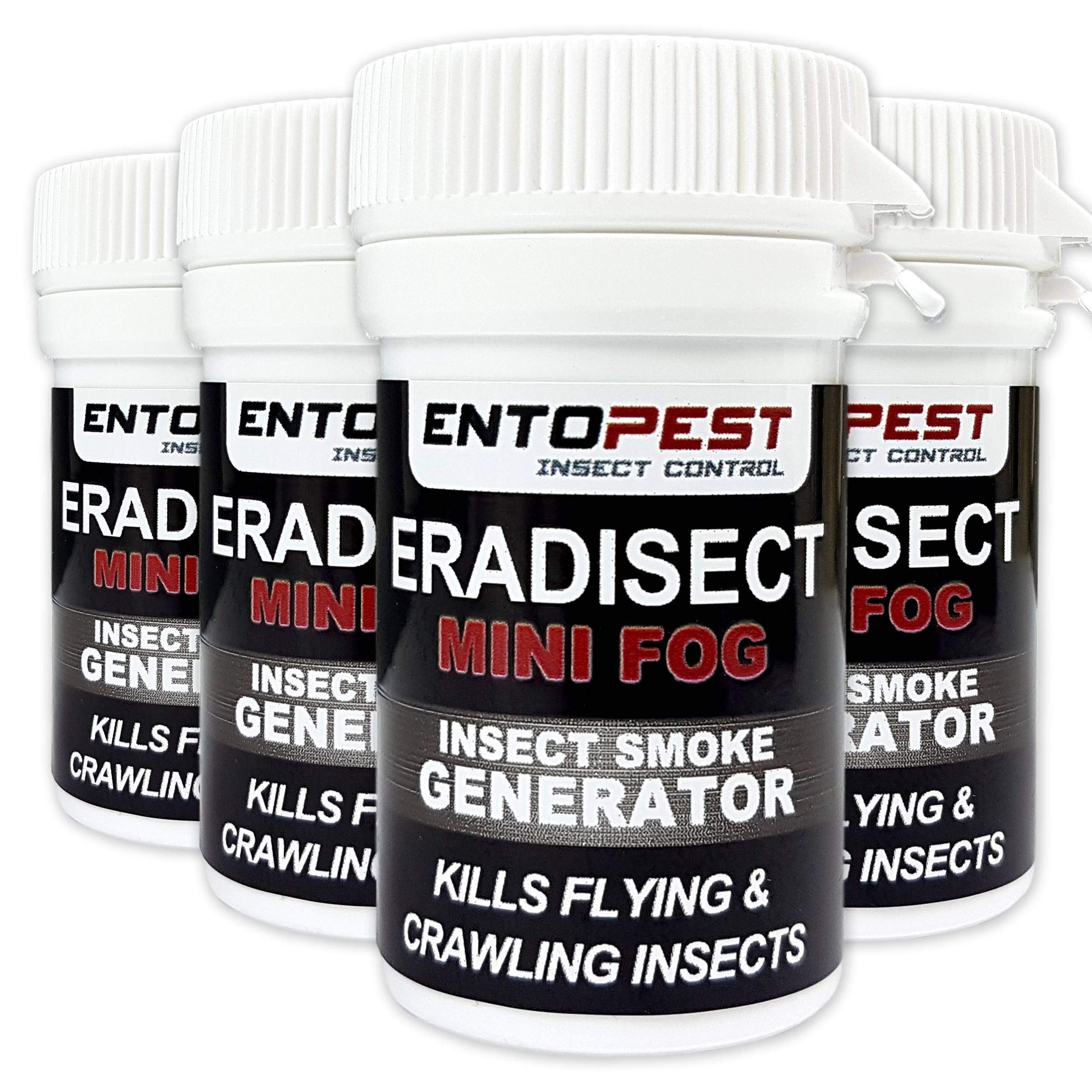 Entopest Cluster Fly Fogger Killer Kit - Insecticide Smoke Bomb Fumigators for Attic, Room & Void Control (Pack of 4, Eradisect Mini Fog 3.5g)