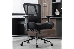 Okeysen Big and Tall Office Chair, 500 LBS Wide Seat Office Chair for Heavy People, Ergonomic Oversized Computer Desk Chair with 6’’ Thicken Seat Cushion & Adjustable Lumbar Support.