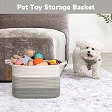 TIMEYARD Storage Basket Woven Rope 33x25x23 cm Gray with Handles view 4