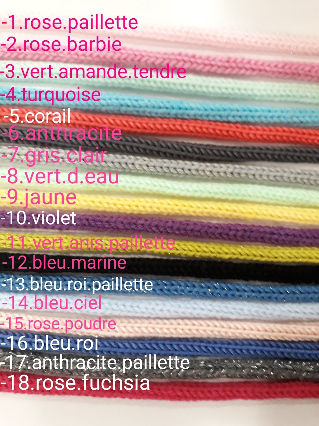 Prénom En Tricotin 5 Lettres 18 Couleurs Au Choix étoile