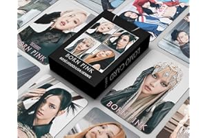 Funwaretech Black Pink Born Pink Photocards 55 Pcs 2022 2nd New Album BornPink Lomo Cards Merchandise Gift for Fans Boys Girls Blink