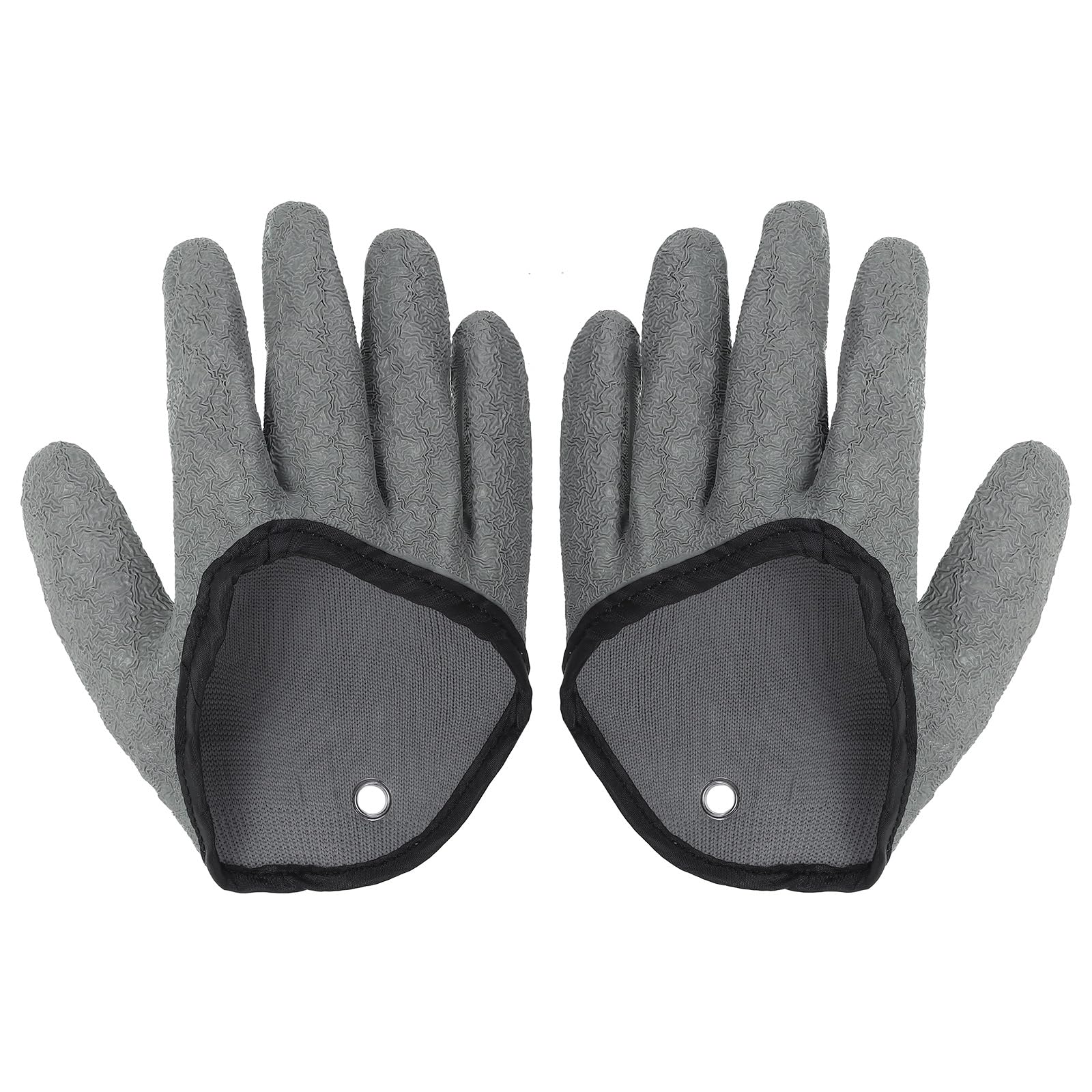 PATIKIL Fishing Gloves 1 Pair Fisherman Professional Catch Fish Gloves Non-Slip Puncture Resistant Waterproof Fillet Glove for Handling Catching Cleaning, Grey