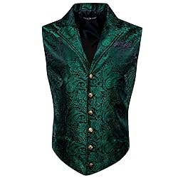 Barry.Wang Dark Green Victorian Vest Loki Men
