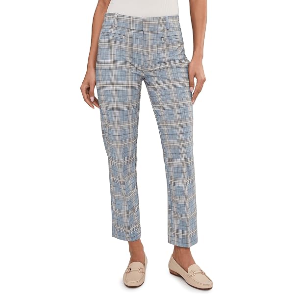 Liverpool Los Angeles, Women's, Gemma Mid-Rise Cigarette Trouser, Black  Tattersall Check, Size: 0, Inseam: 28 at Amazon Women's Clothing store