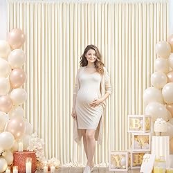 50ft x 10ft Wrinkle Free Champagne Wedding Backdrop