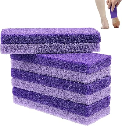 Lusofie 4pcs Purple Pumice Stone Foot Callus Remover Double Sided Scrub